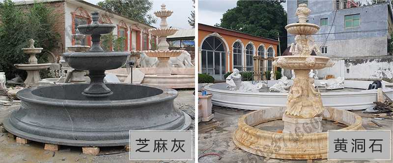 大理石景觀噴泉材質(zhì)，石雕噴泉工廠，定制大理石景觀噴泉