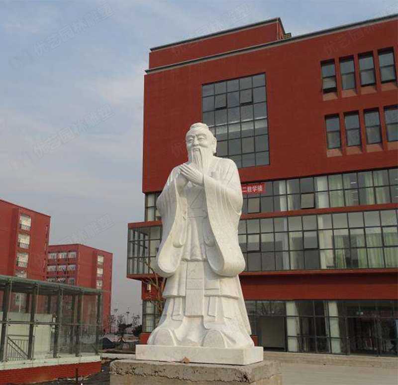 校園石雕孔子像，大理石孔子像